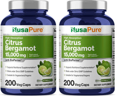 NusaPure Citrus Bergamot Capsules bottle front