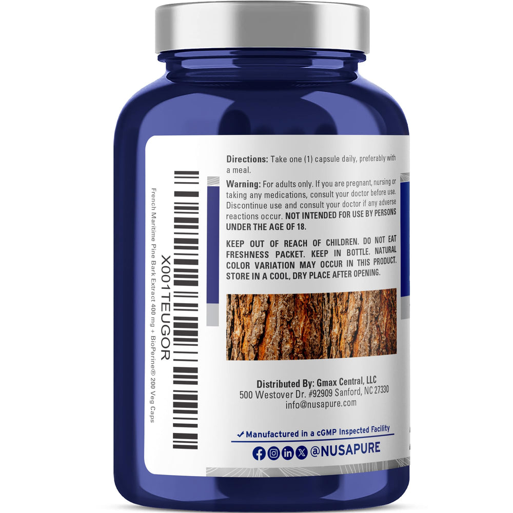 Label showing vegan and non-GMO formulation