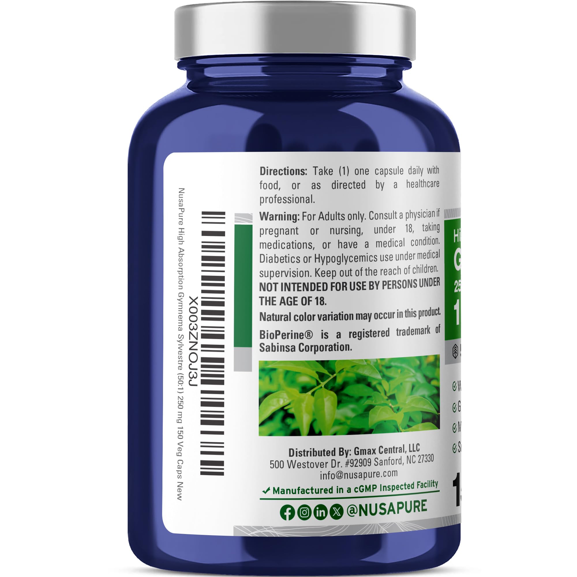 150 vegan capsules per bottle