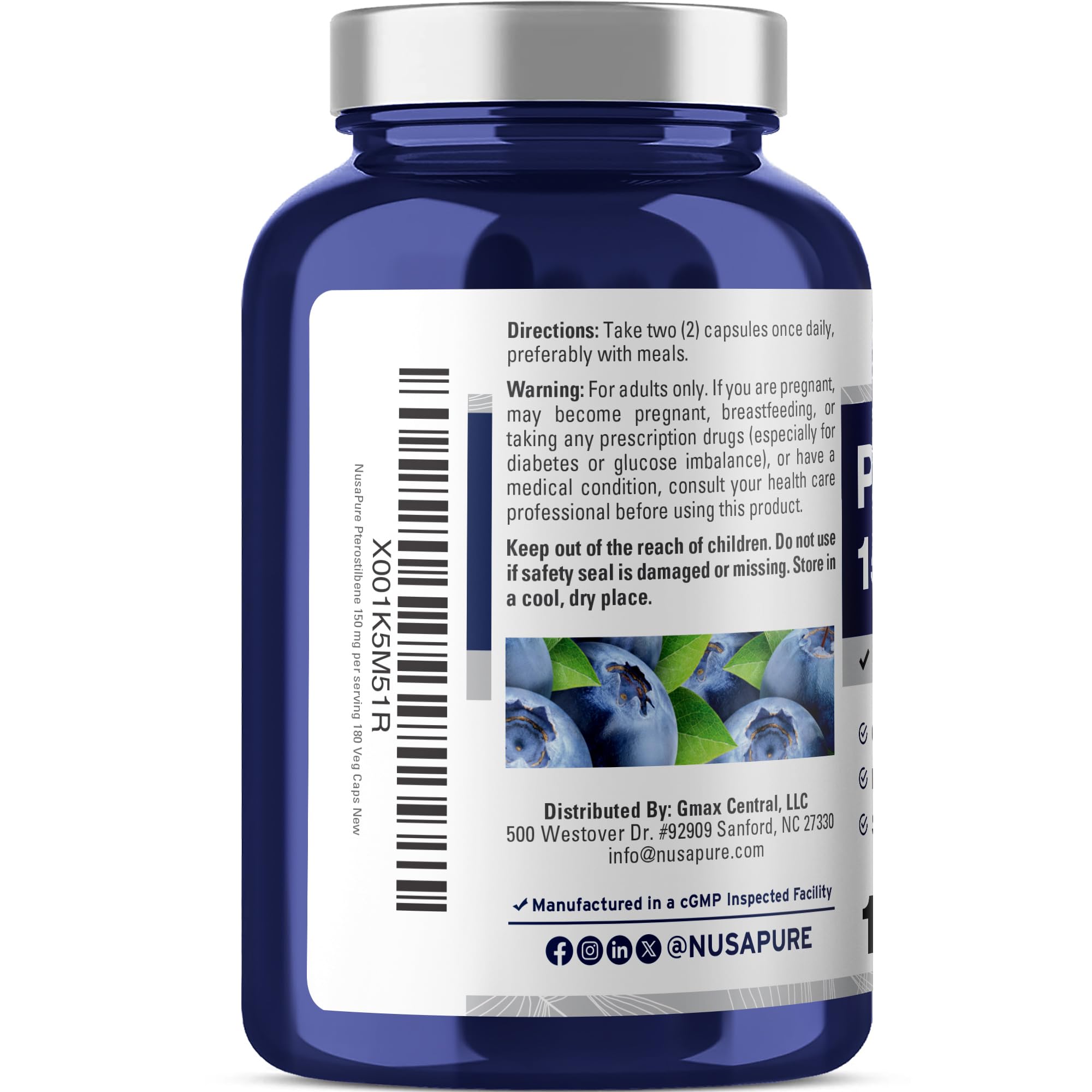 Supplement facts panel and ingredients