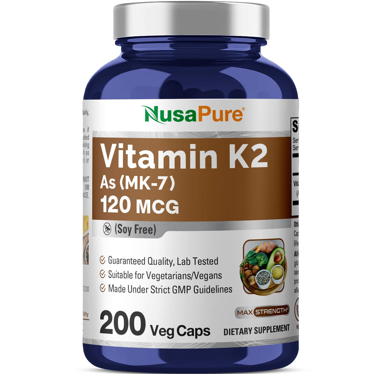 NusaPure Vitamin K2 MK-7 bottle front label