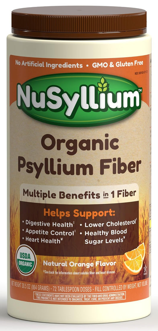 NuSyllium Organic Psyllium Husk Powder 30.5 oz front view