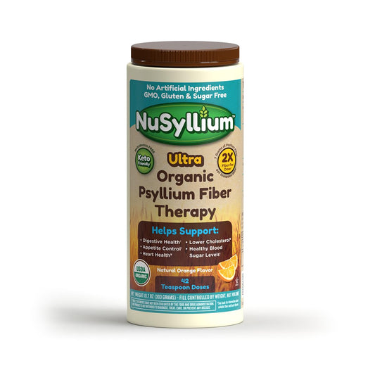 Front of NuSyllium Ultra Psyllium Husk Powder Orange 10.7 oz
