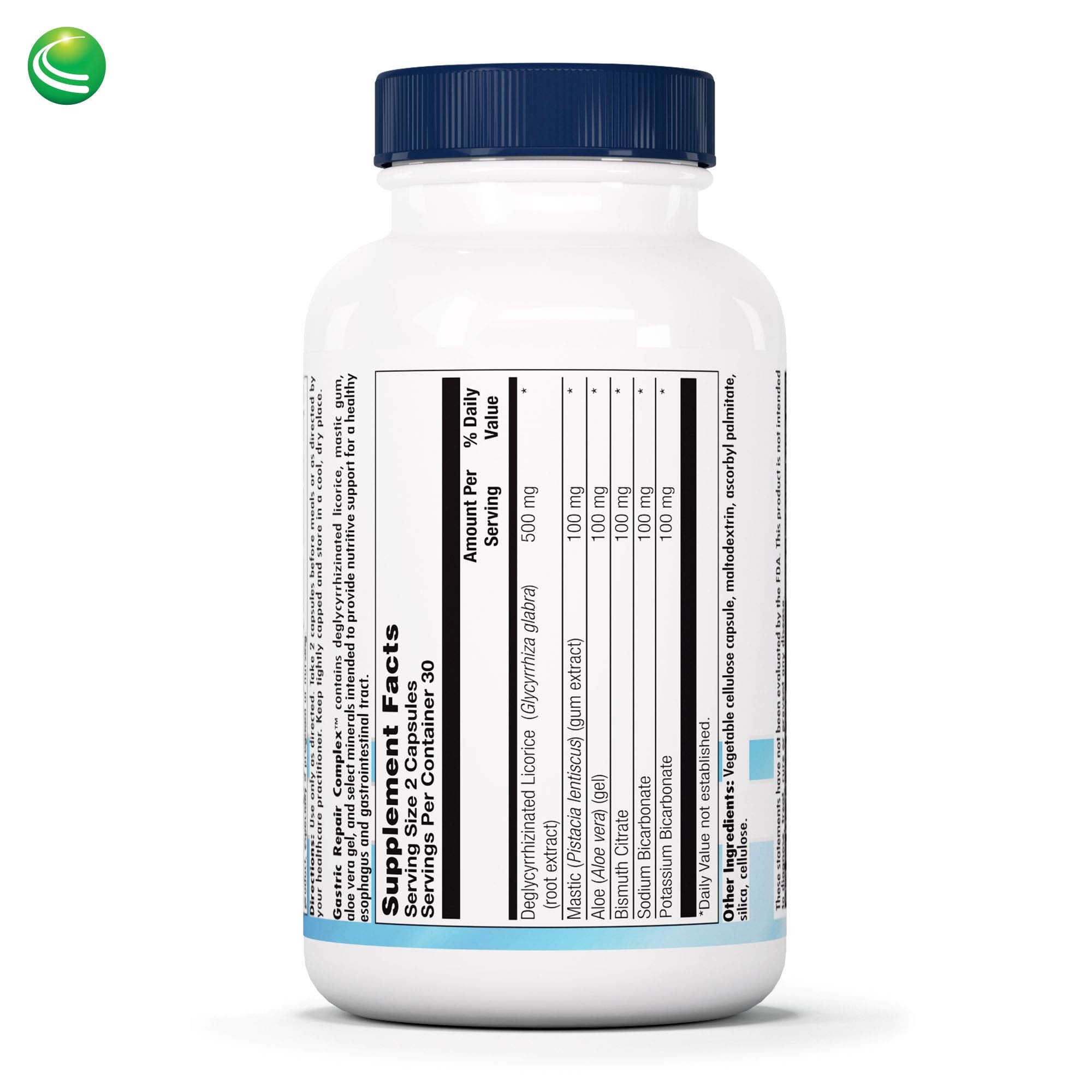 Gastric Support Complex capsules on a white background