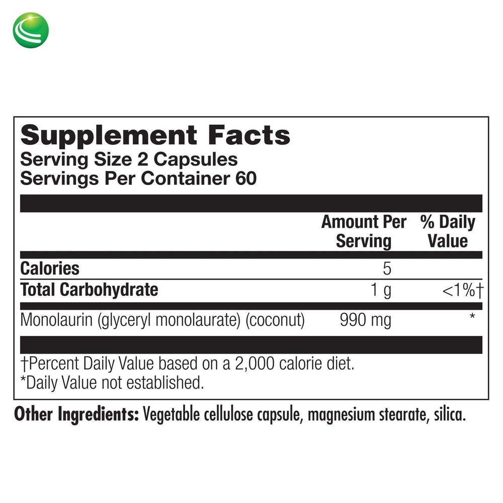 Monolaurin ingredients and coconut source