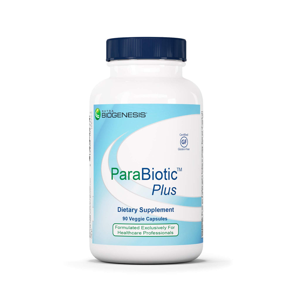 Nutra Biogenesis ParaBiotic Plus bottle on a white background