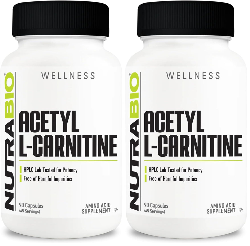 NutraBio Acetyl L-Carnitine 500mg bottle front view