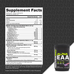 NutraBio Alpha EAA scoop dispense captures precise dosing for sustained energy
