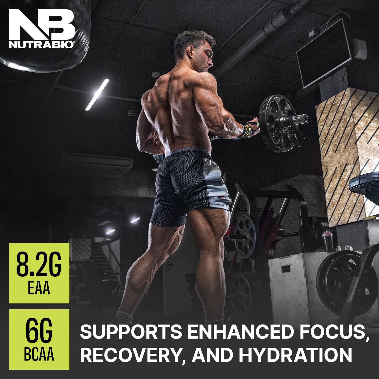 Strawberry Lemon flavor NutraBio Alpha EAA serving over ice