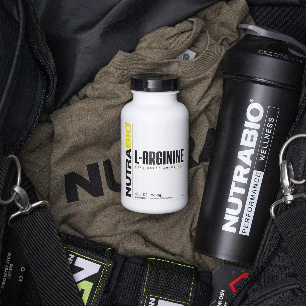 Ingredients panel for NutraBio L-Arginine 750mg
