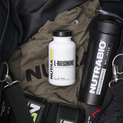 Ingredients panel for NutraBio L-Arginine 750mg