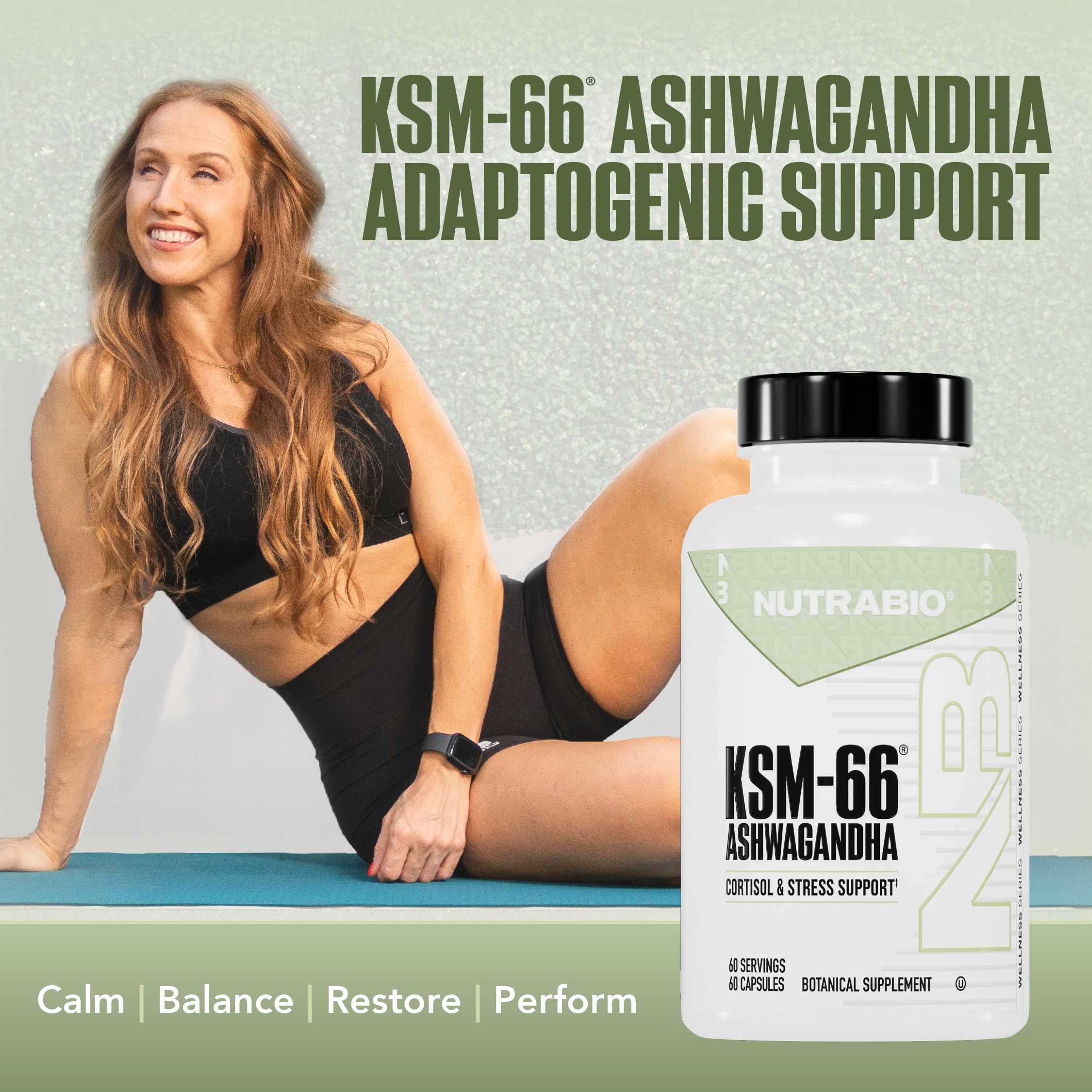 600 mg KSM-66 Ashwagandha per capsule on bottle label