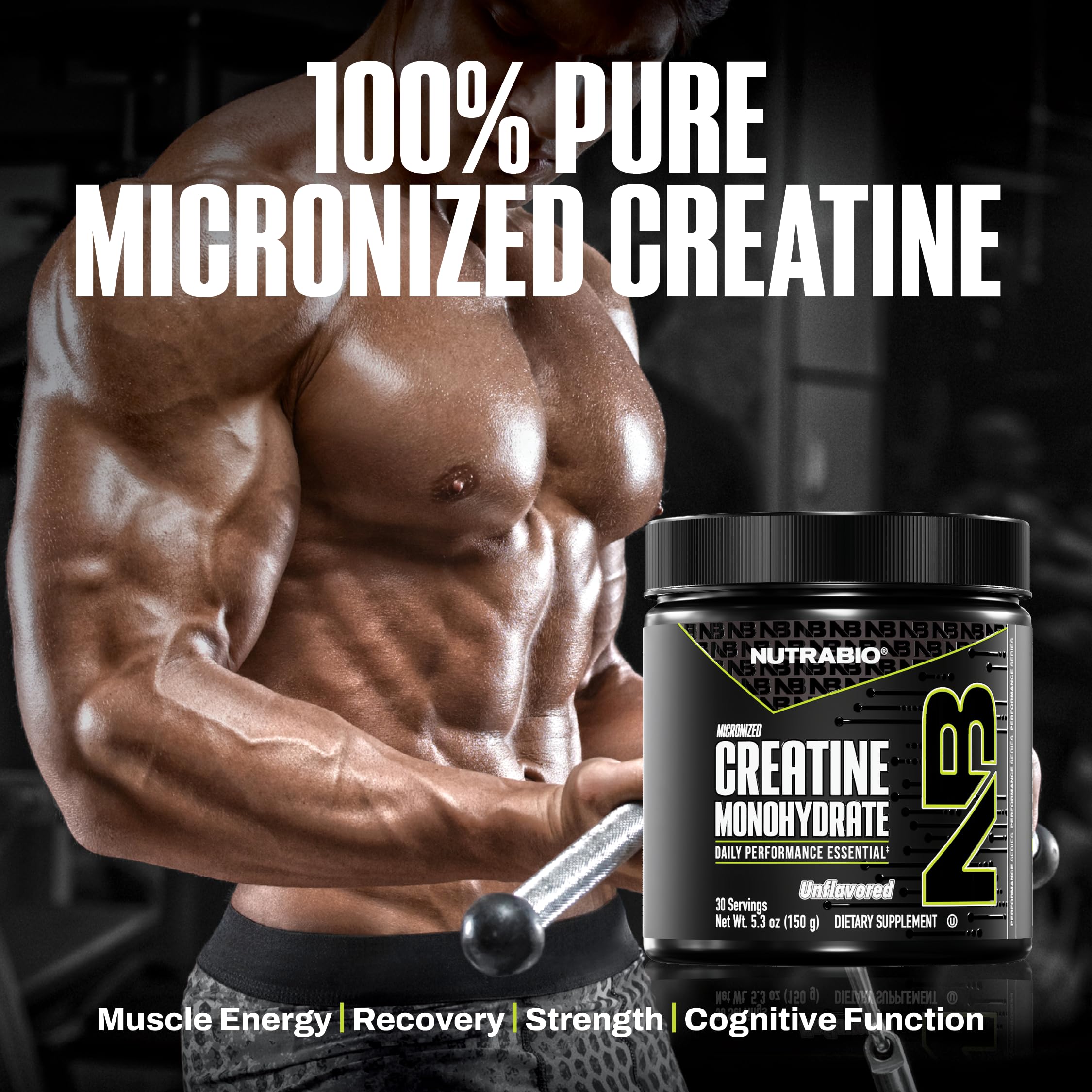 OU kosher and halal certifications on NutraBio creatine label
