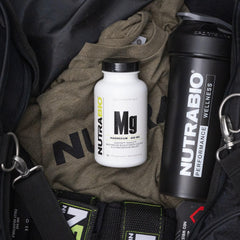 Close-up of NutraBio Magnesium Glycinate capsules