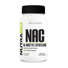 NutraBio NAC 600mg bottle – 90 capsules