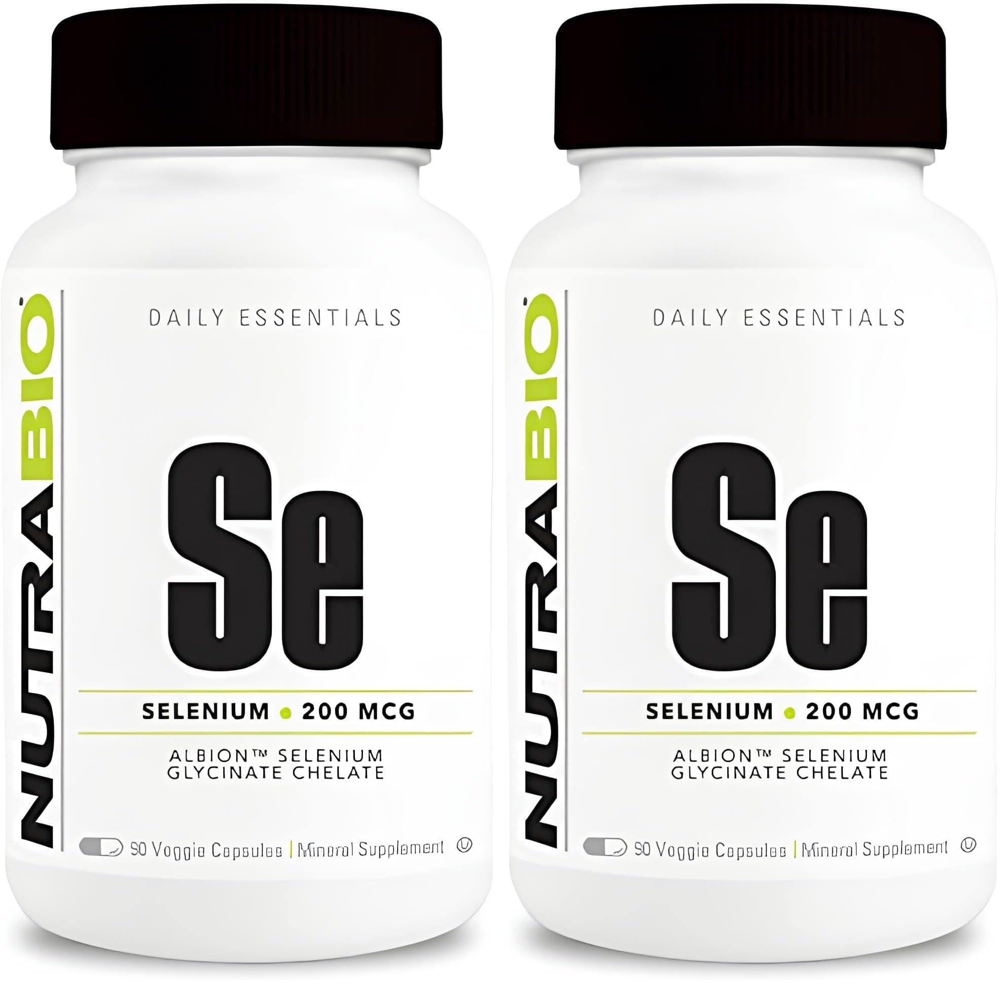 Hero image of NutraBio Selenium 200 mcg 90-vegetable capsules 2-pack