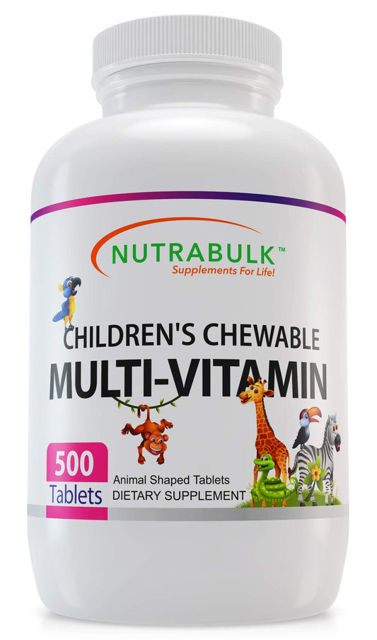 NutraBulk Children's Chewable Multivitamins bottle label