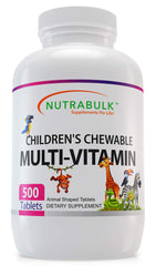 NutraBulk Children's Chewable Multivitamins bottle label