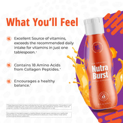 NutraBurst packaging showing 16 fl oz bottle