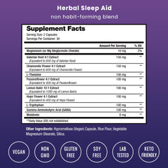 Close-up of NutraChamps sleep capsules with label visible