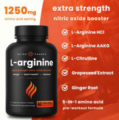 Close-up of L Arginine and Citrulline ingredients