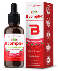 NutraChamps Kids Vitamin B Complex bottle with natural berry flavor