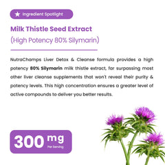 Graphic highlighting a 20+ herb blend for liver detox