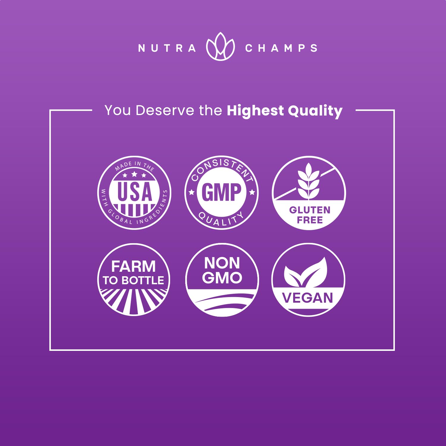 Made in USA with cGMP quality manufacturing badge