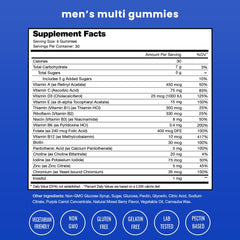NutraChamps Men’s Multivitamin 2-Pack back label