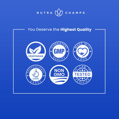Two-month supply of NutraChamps men’s multivitamin gummies in packaging