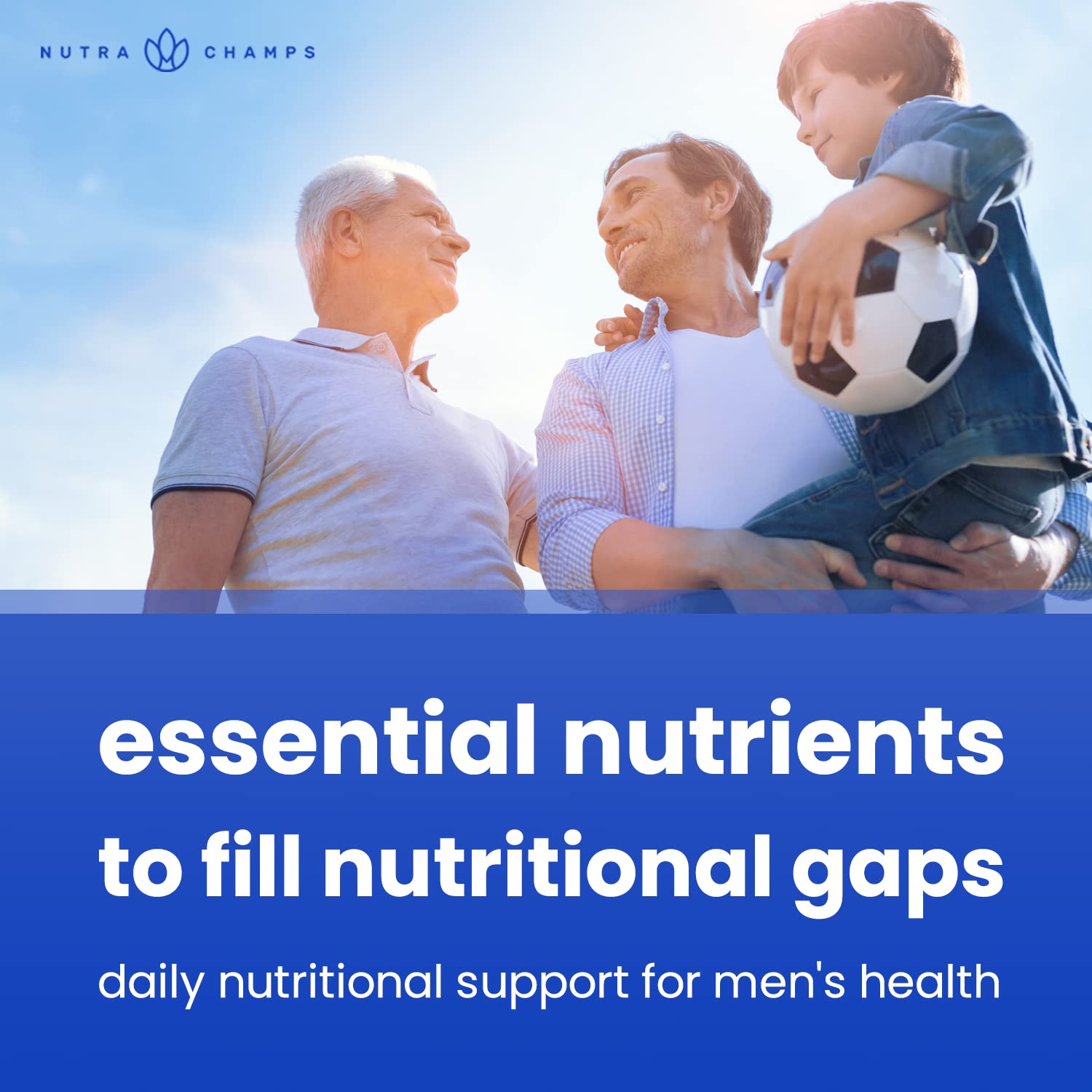 Ingredients and nutrient list for NutraChamps Men’s Multivitamin gummies