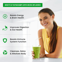 Extended label with organic greens info