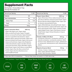 NutraChamps Super Greens packaging on countertop