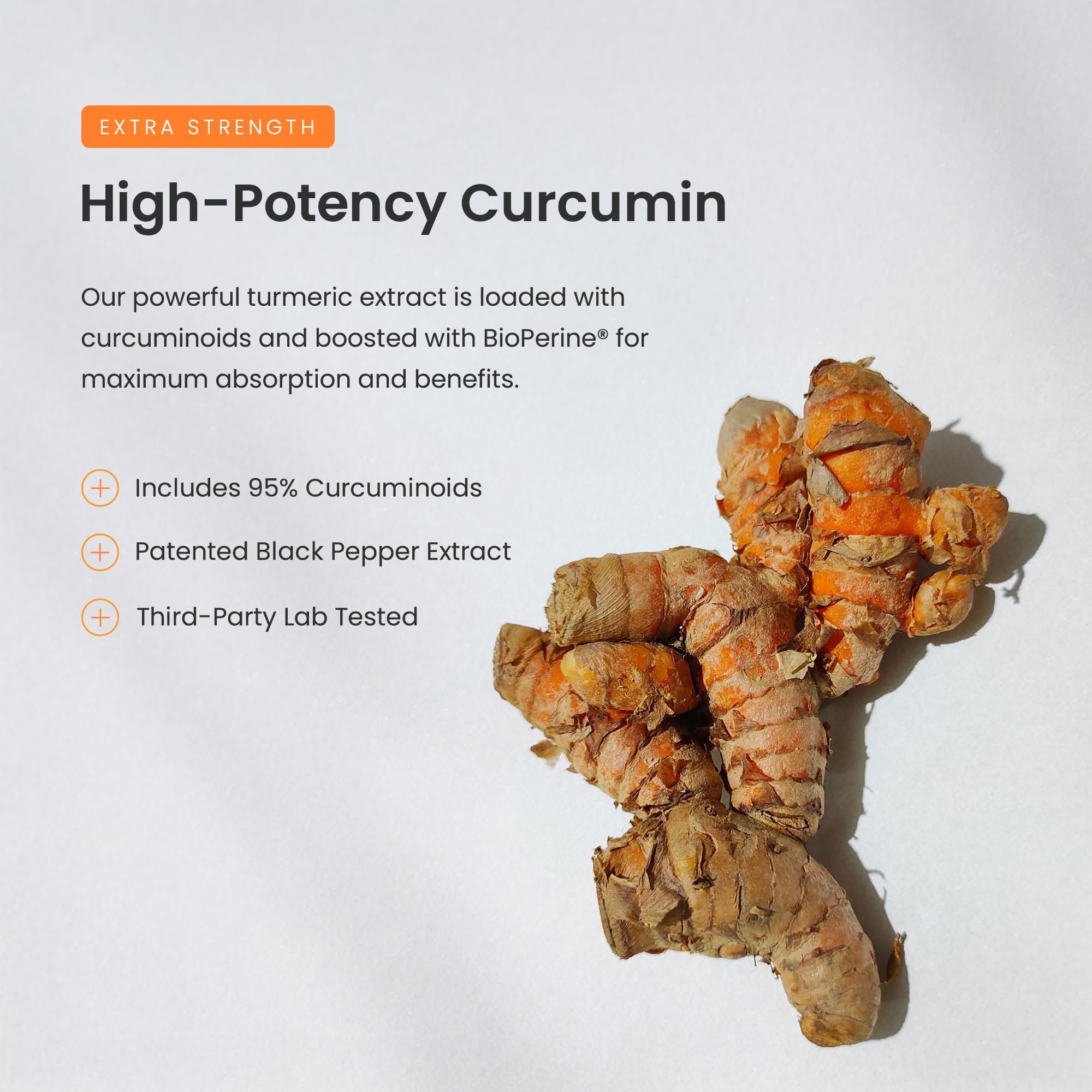 Joint health concept with Turmeric capsules.