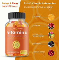 Adults' orange-flavored Vitamin C Gummies close-up