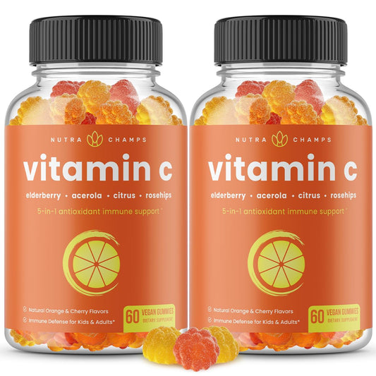 NutraChamps Vitamin C Gummies packaging front - 2 pack