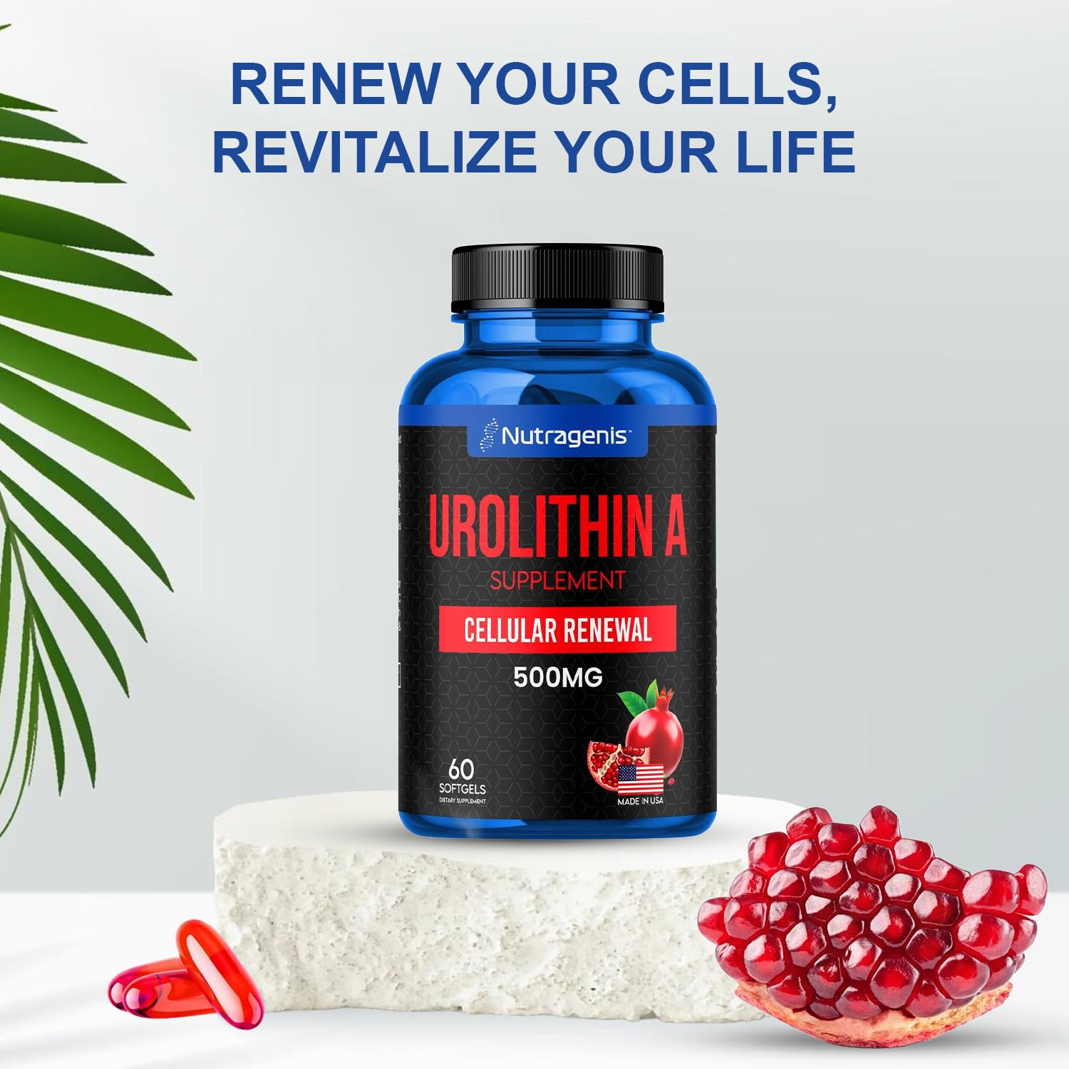Third-party lab testing seal and Nutragenis packaging