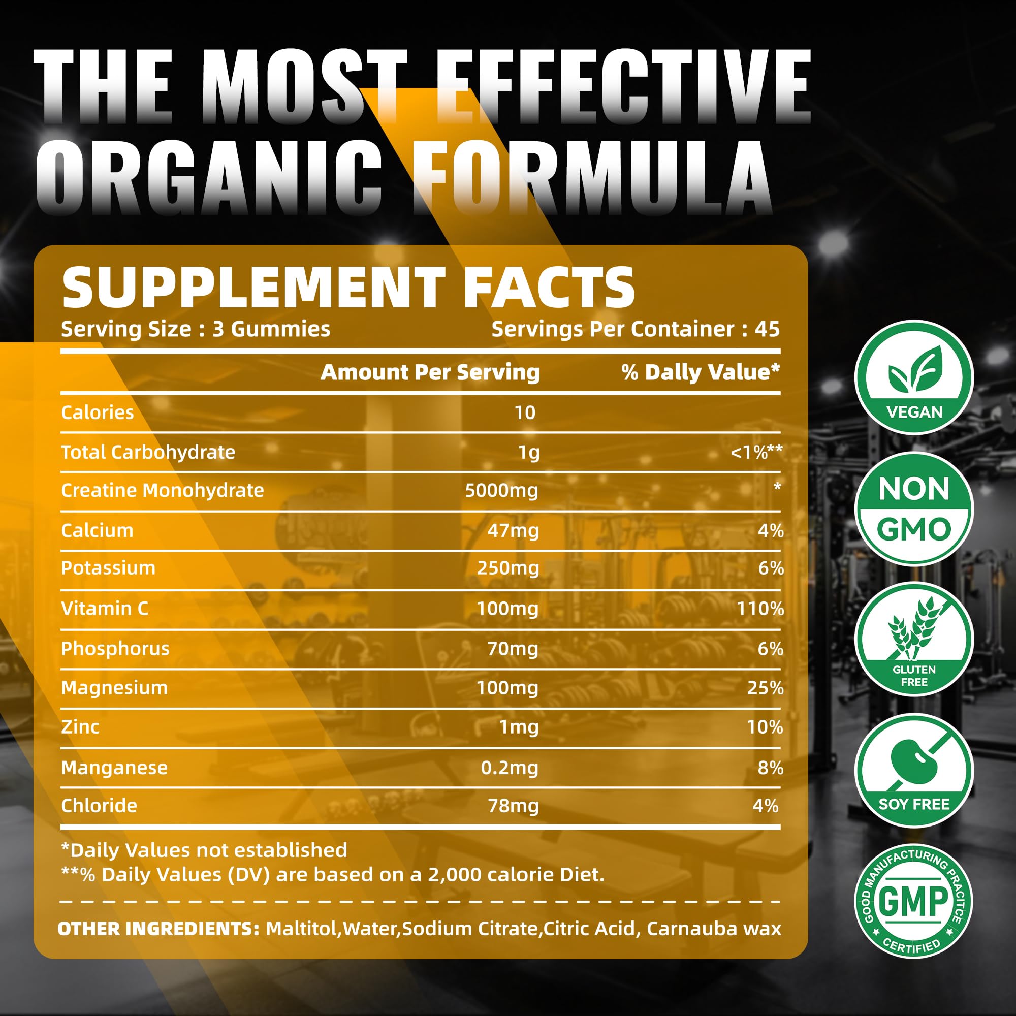 135-count bottle of NUTRAGOGO Creatine Monohydrate Gummies