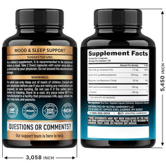 NUTRAHARMONY GABA L-Theanine capsules closeup showing high potency