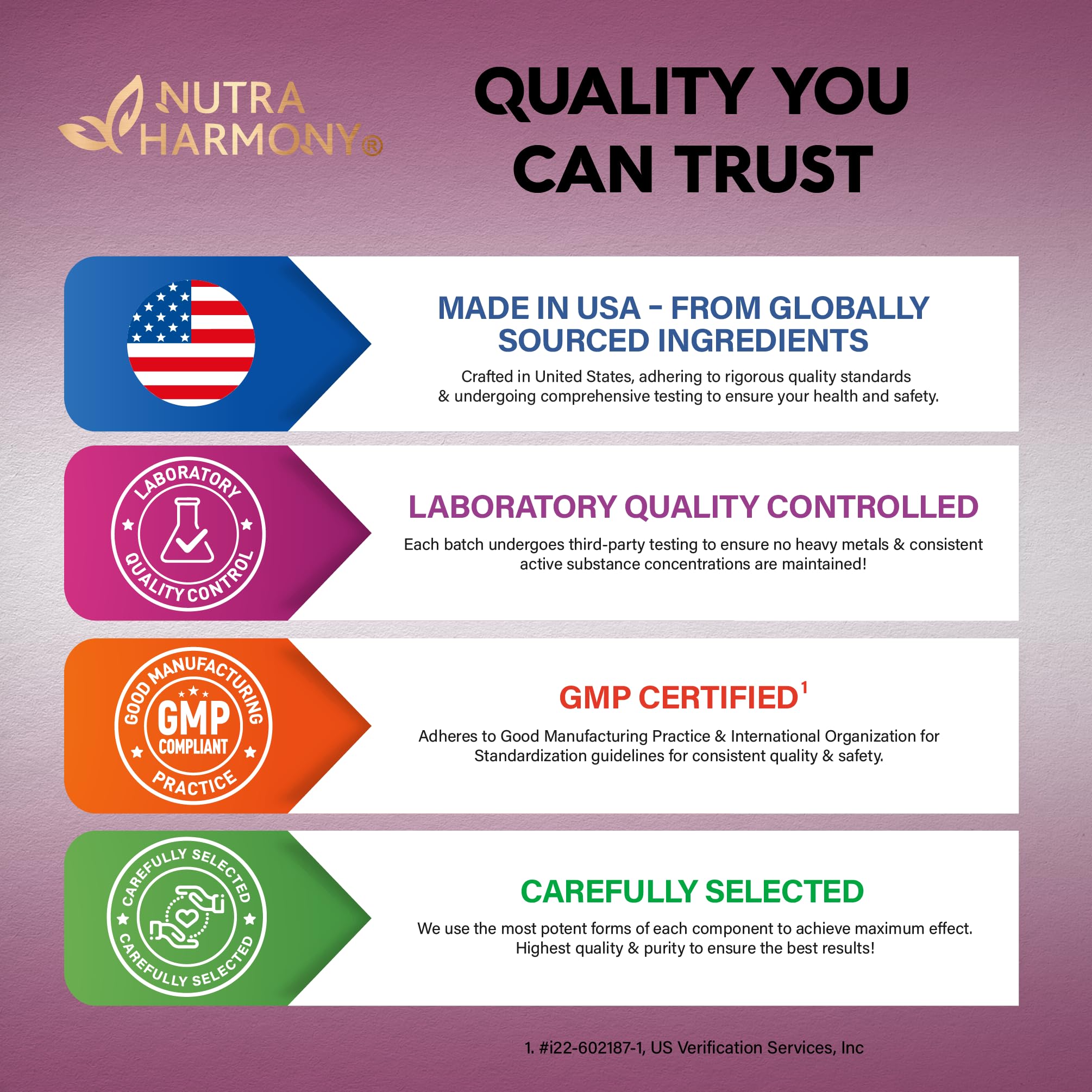 NutraHarmony heart health benefits graphic suggesting balanced circulation