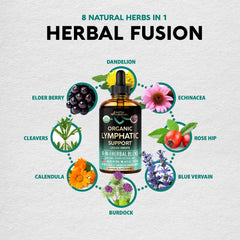 NutraHarmony Lymph Drops bottle resting on wood for natural wellness
