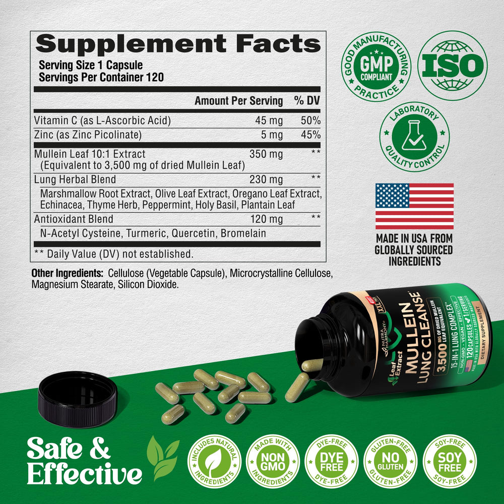 NutraHarmony mullein capsules bottle