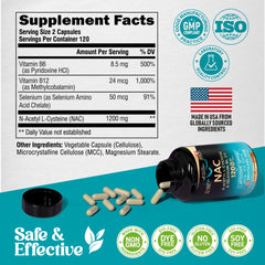 Front view of NutraHarmony NAC bottle