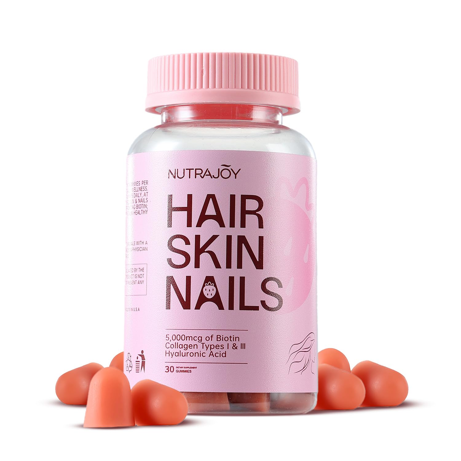 NUTRAJOY Biotin Gummies bottle front