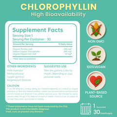 Chlorophyll gummies packaging for men and women