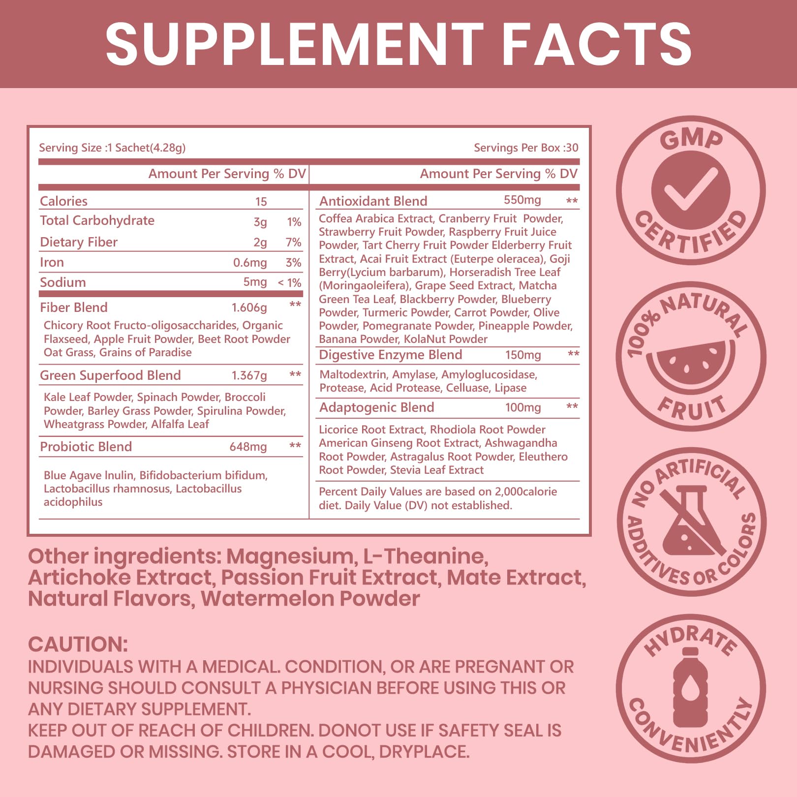 30-count on-the-go sachets of NUTRAJOY Happy Cleaner powder Watermelon flavor