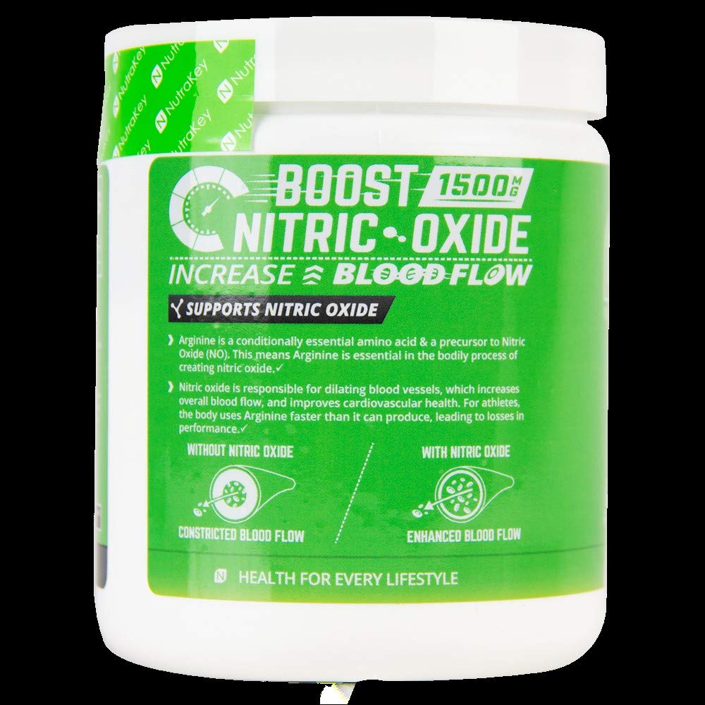 Serving scoop with NutraKey Arginine Powder 250 g jar