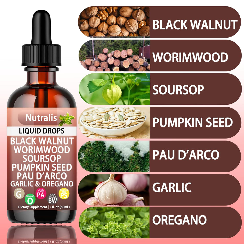 Dropper dispensing Nutralis liquid for gut health