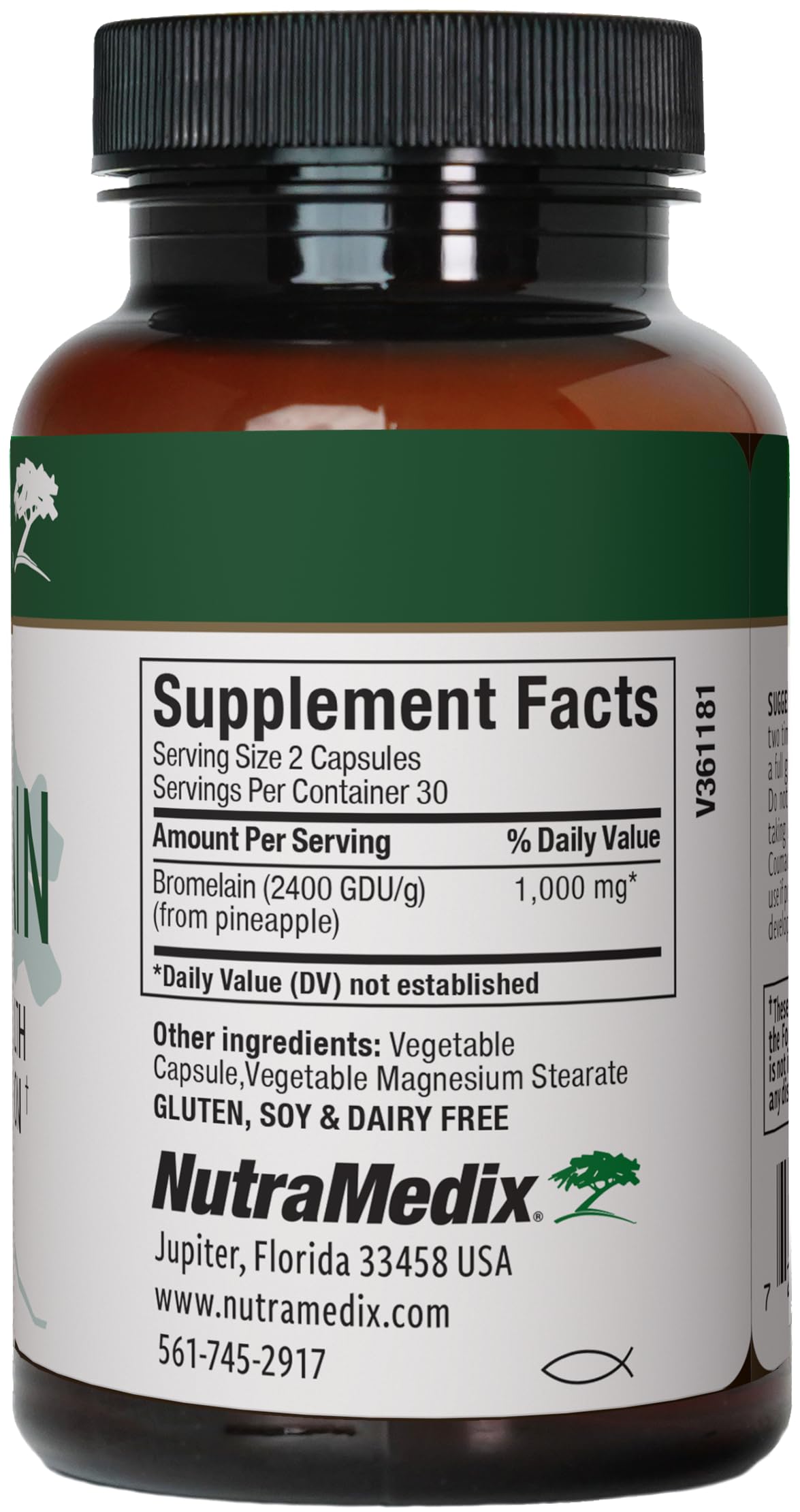 Bromelain enzymes derived from pineapple stems