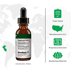 Close-up of NutraMedix Chanca Piedra Drops packaging (1oz/30ml) Pack of 2